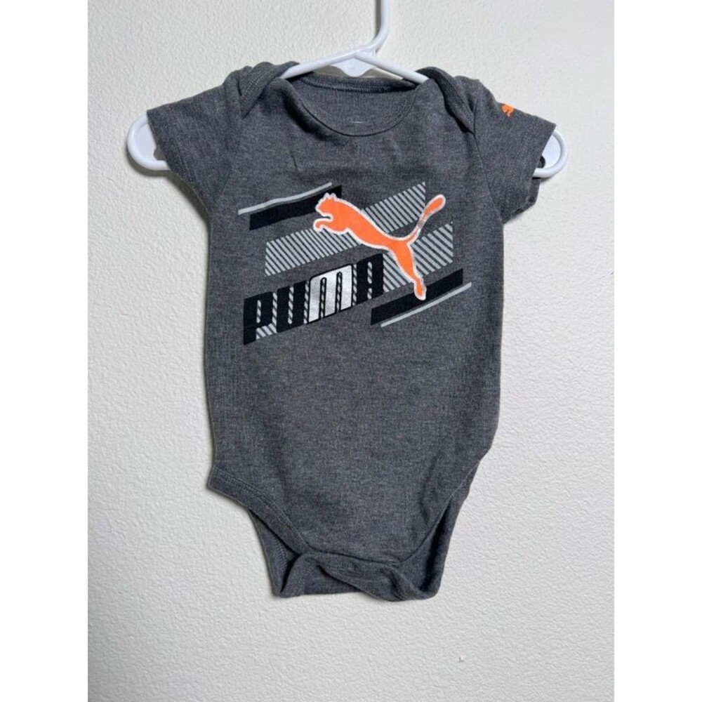 Set of 2 Puma Grey/Navy Bodysuit/Onsie Boys size 3/6M Bundle - Picture 2 of 10
